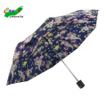 2020 custom chinese supplier Super mini version Blue flowers 3folding umbrellas for gift